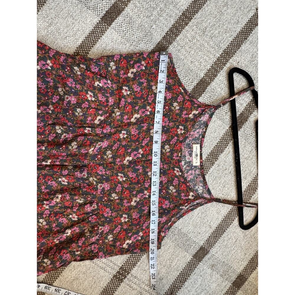 Natural Life Palazzo Wide Leg Crop Jumpsuit Ditzy Floral Large Brown Pink Resort - Picture 10 of 10